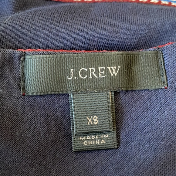 J.CREW EMBROIDERED V-NECK NAVY SLEEVELESS TEE - Picture 5 of 6